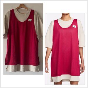 Jordan Essentials Women's Dress Size Small Oversized Jersey Dress Sporty Casual